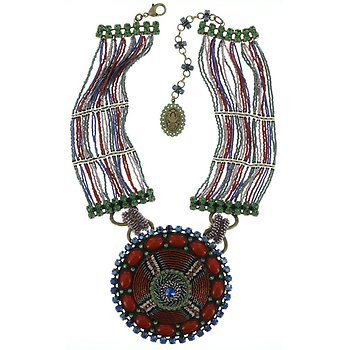 image for Necklace collier African Glam multi/green  