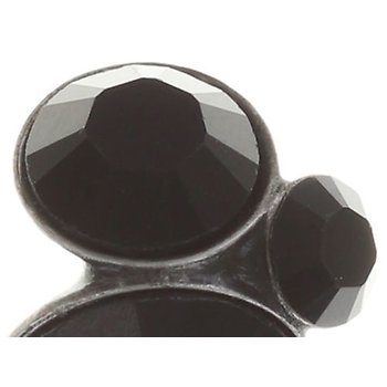 image for Earring stud Disco Star pure black jet 
