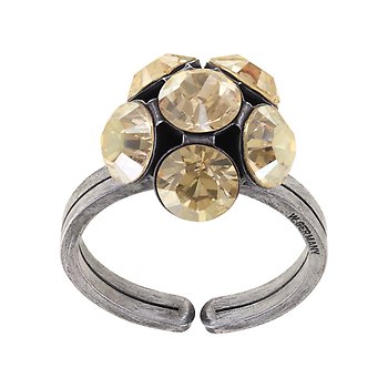 image for Ring Disco Balls beige crystal golden shadow SS 29