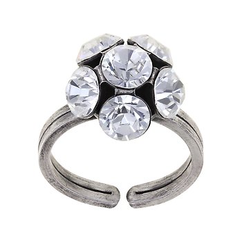 image for Ring Disco Balls white crystal SS 29