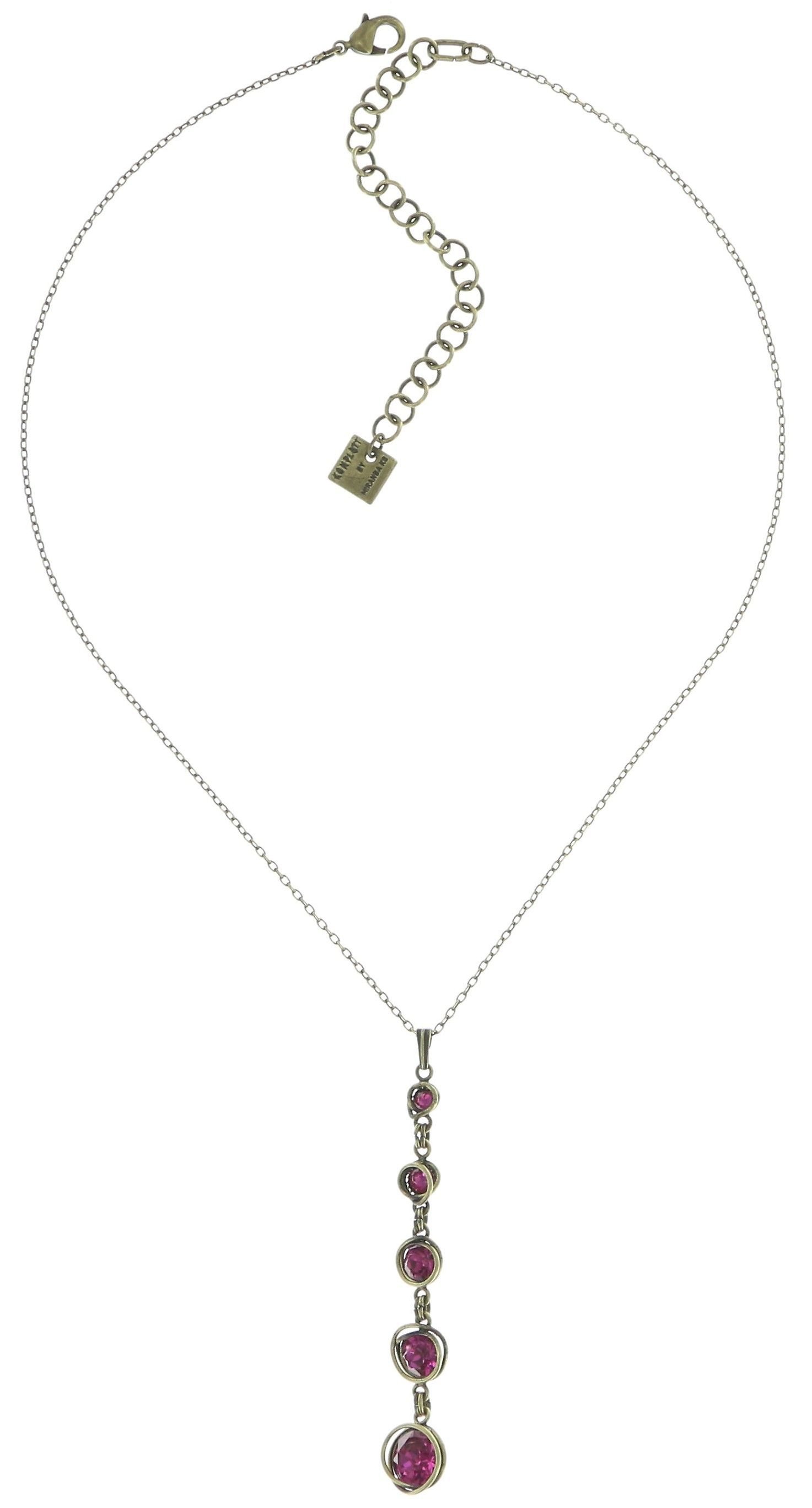 Bild für Halskette mit Anh&auml;nger Sparkle Twist Dunkelrosa Fuchsia 