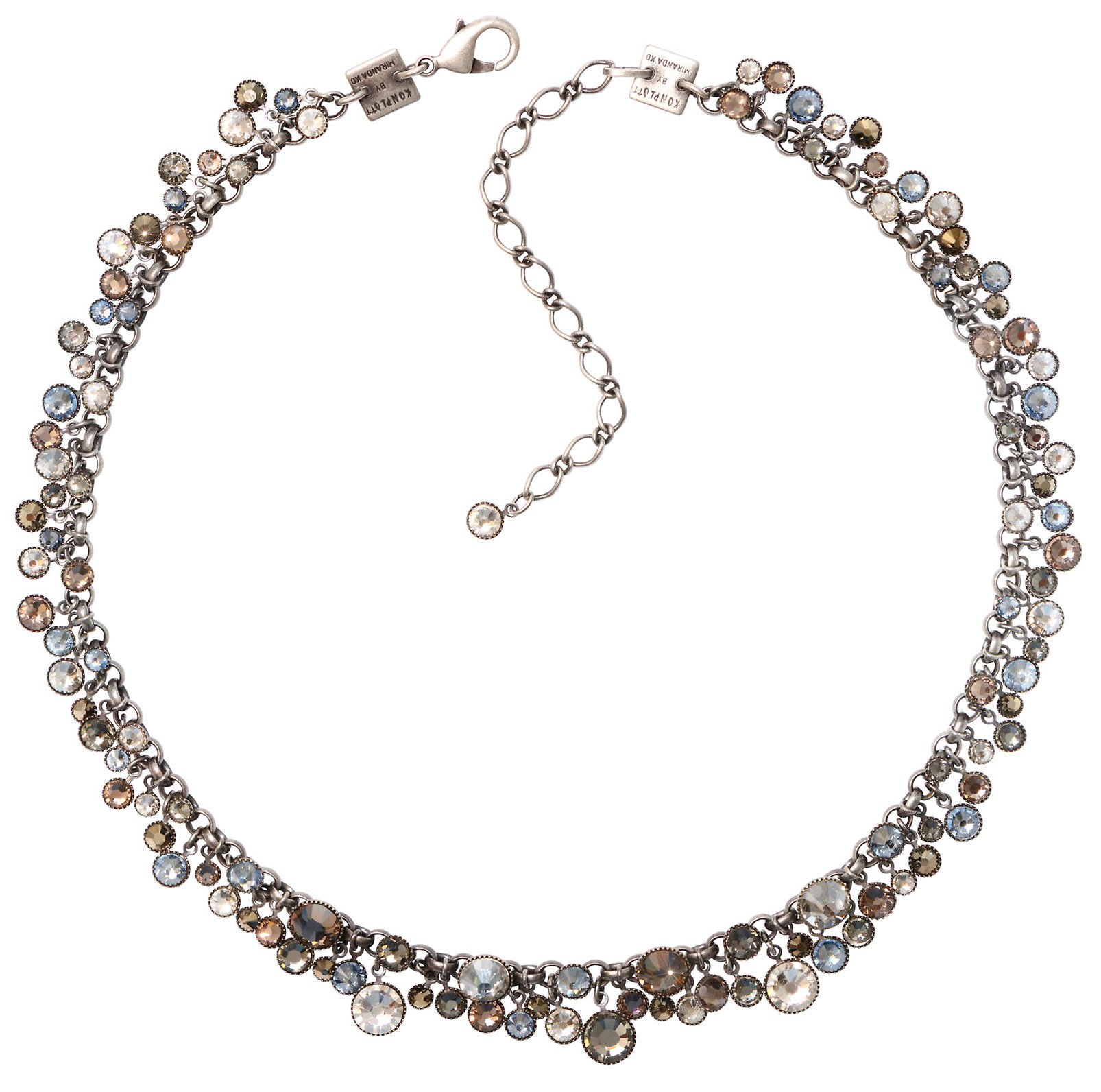 image for Necklace Waterfalls Grey / Brown  