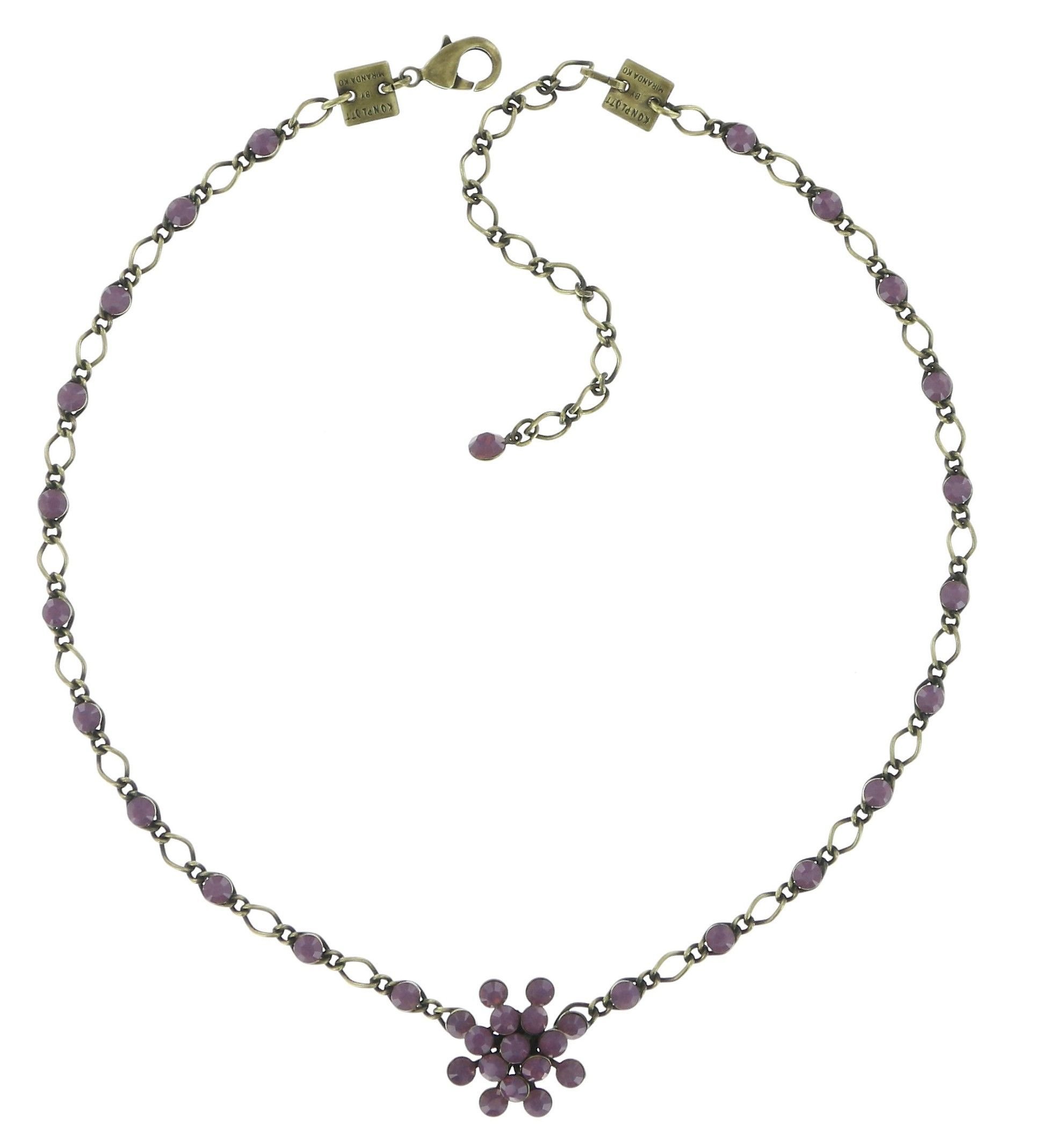 image for Necklace Magic Fireball Dark Rose cyclamen opal Classic Size (21mm Ø)