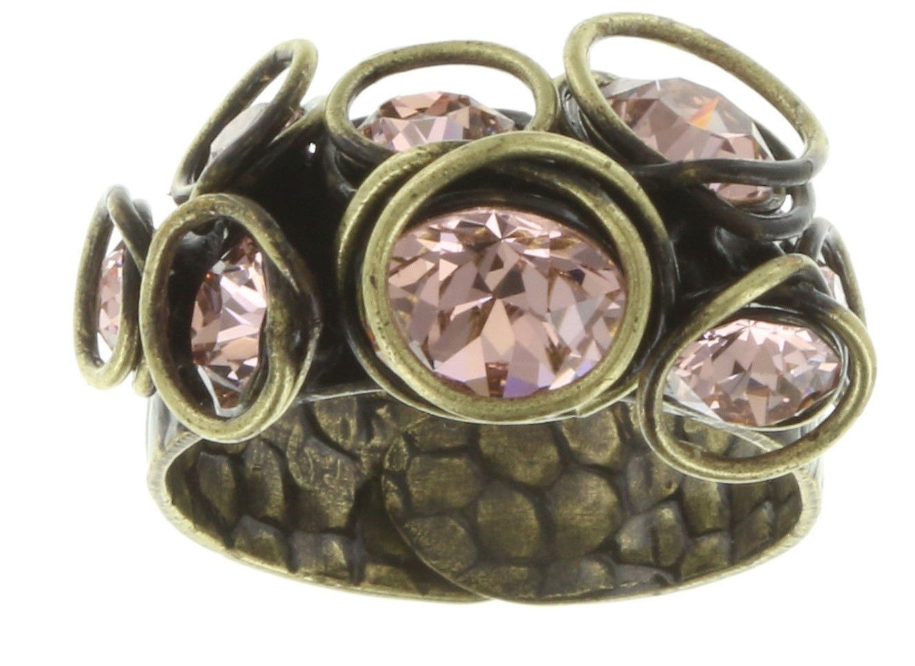 image for Ring Sparkle Twist Beige / Pink vintage rose small