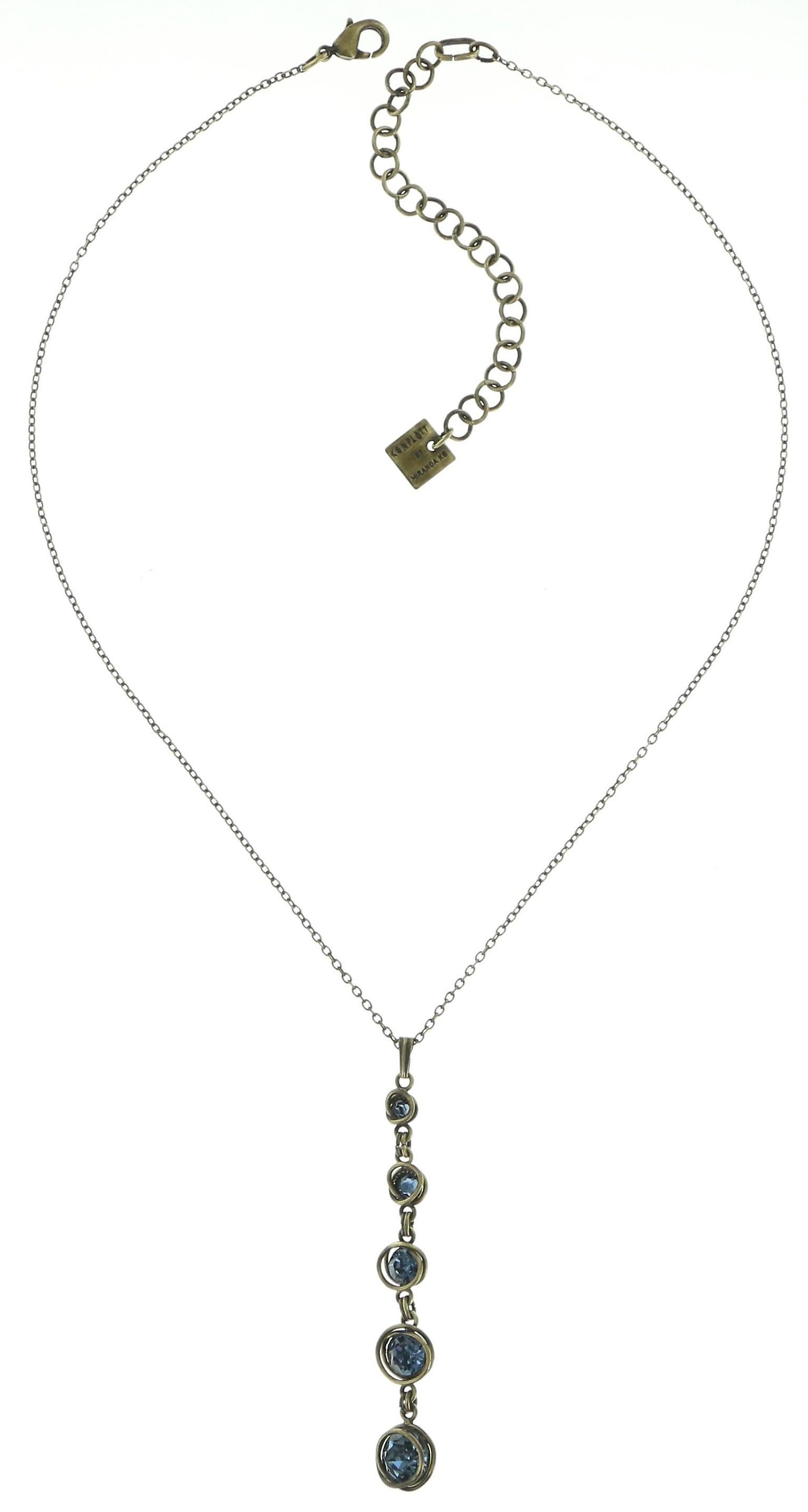 image for Necklace Pendant Sparkle Twist Blue Denim Blue 