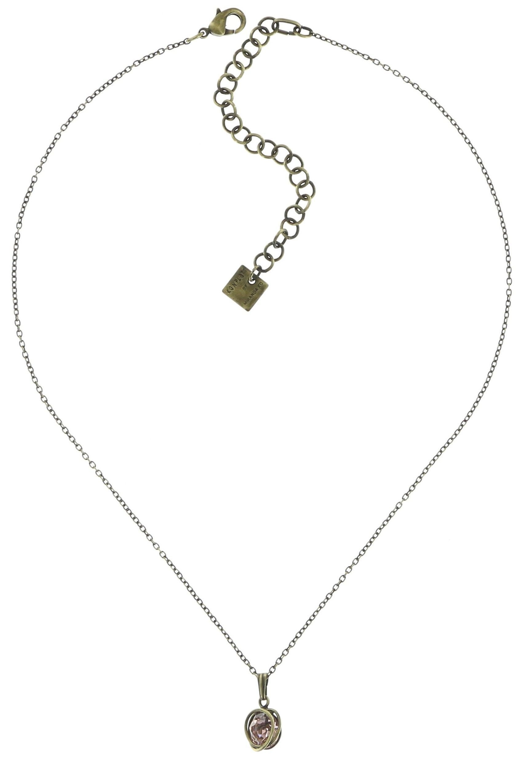 image for Necklace pendant Sparkle Twist Beige / Pink vintage rose 