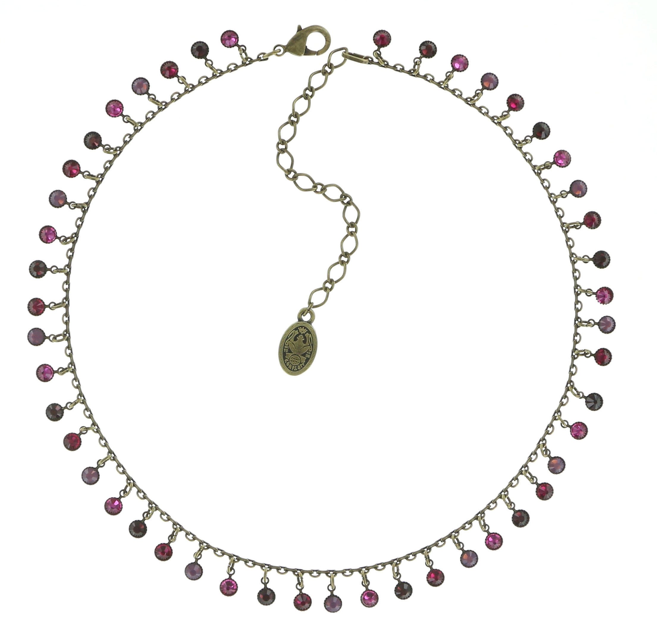 image for Necklace Waterfalls Dark Rose  