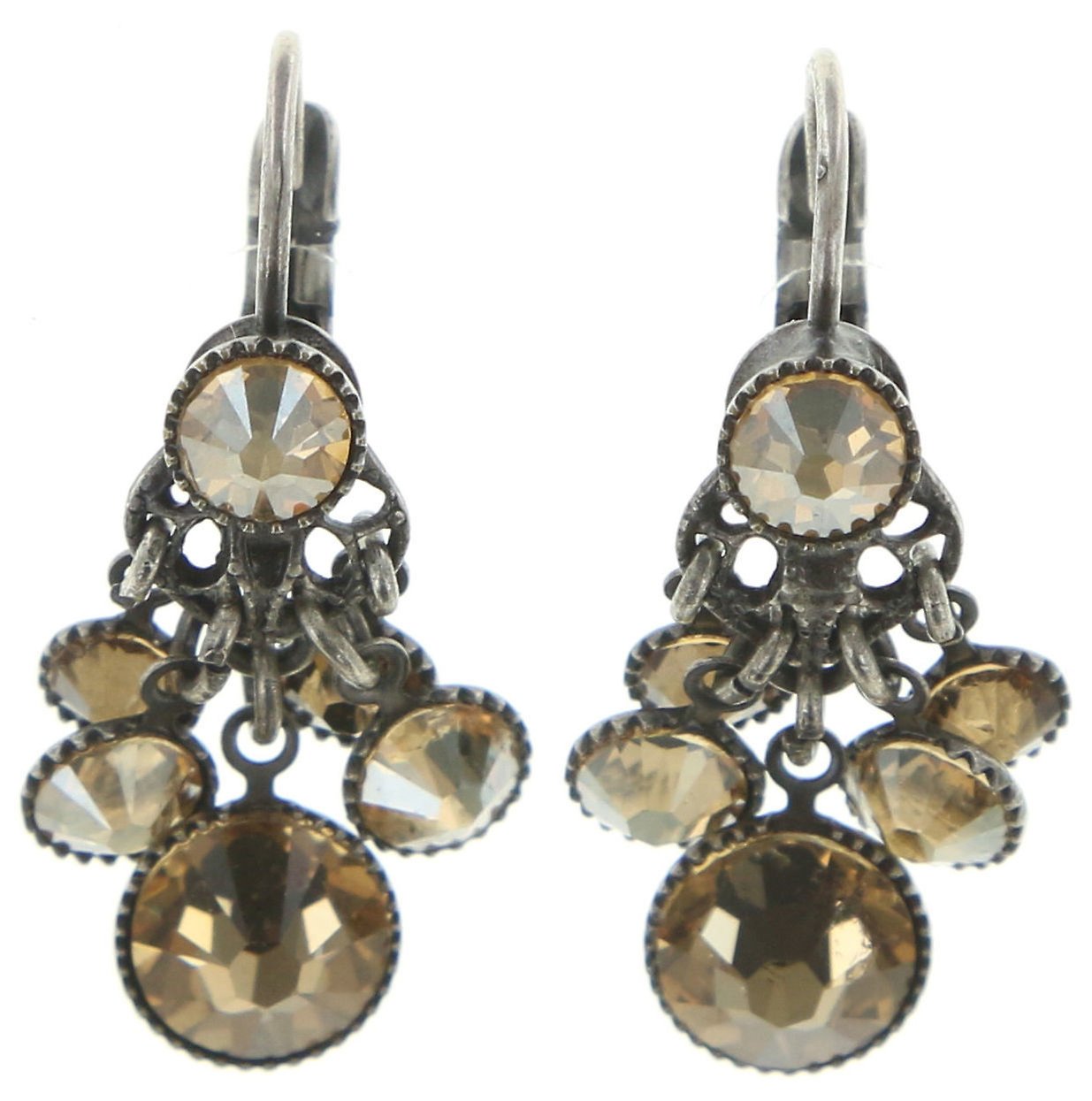 image for Earring Eurowire Dangling Waterfalls Beige  