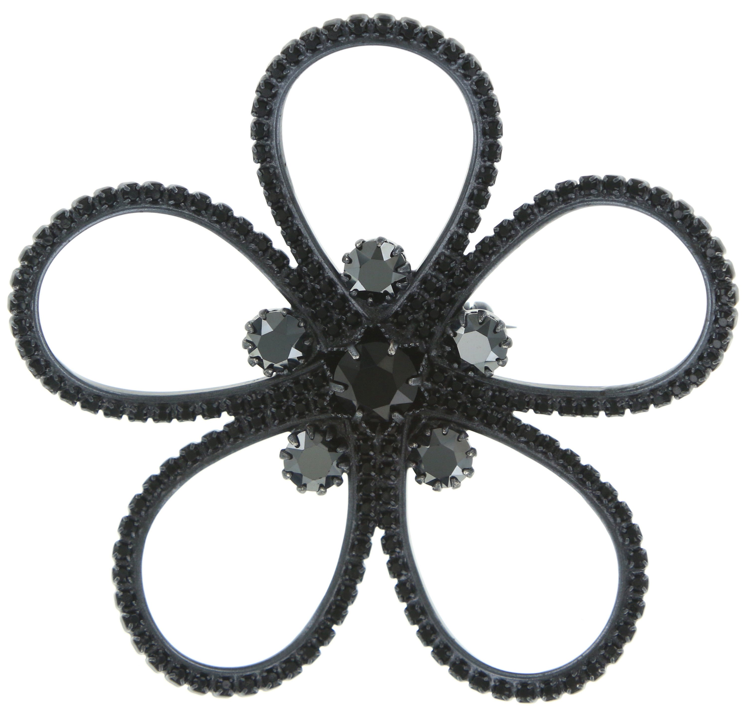 Bild für Brosche Cathedral Flower Schwarz  