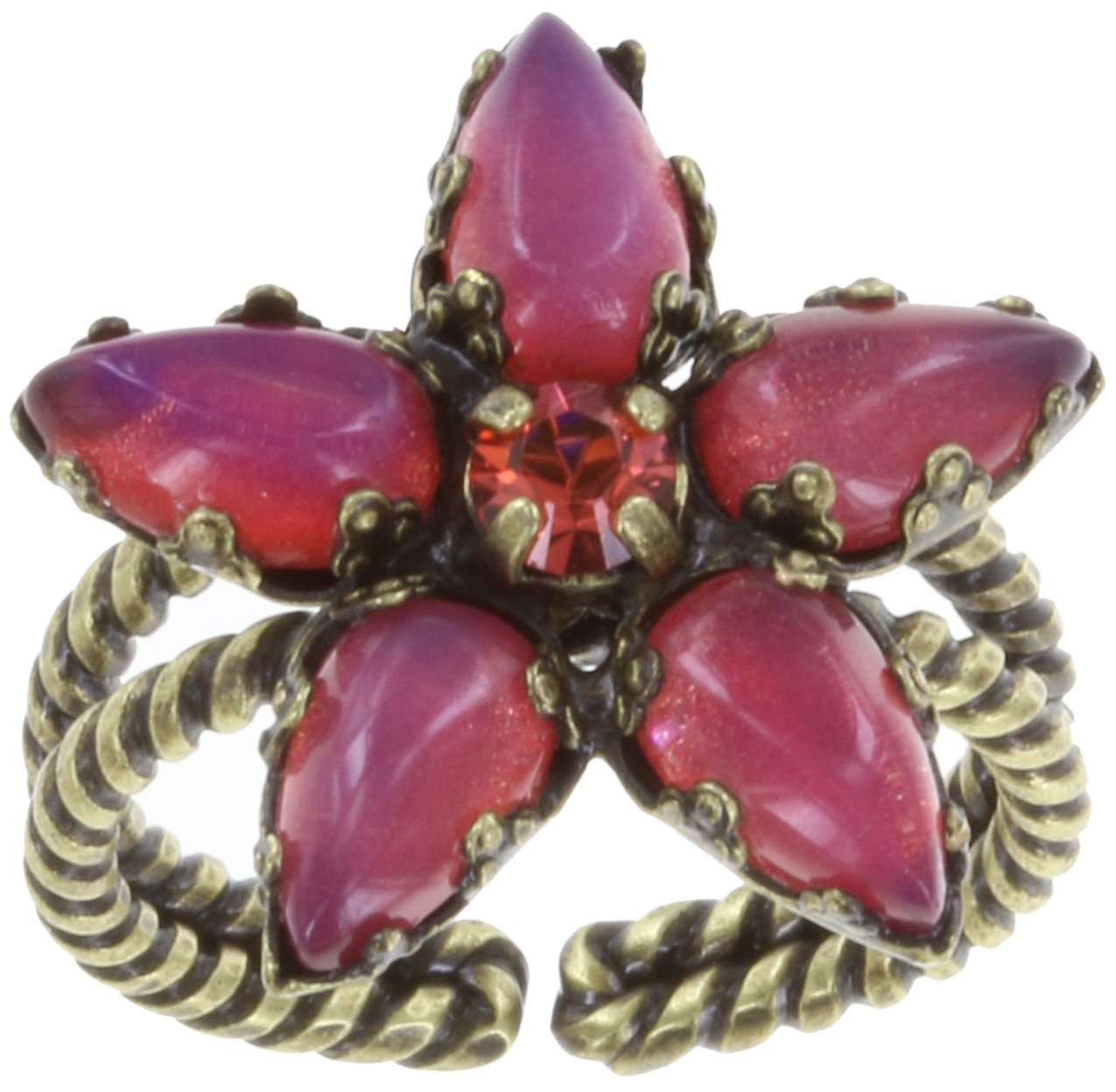 image for Ring Twisted Flower Red  