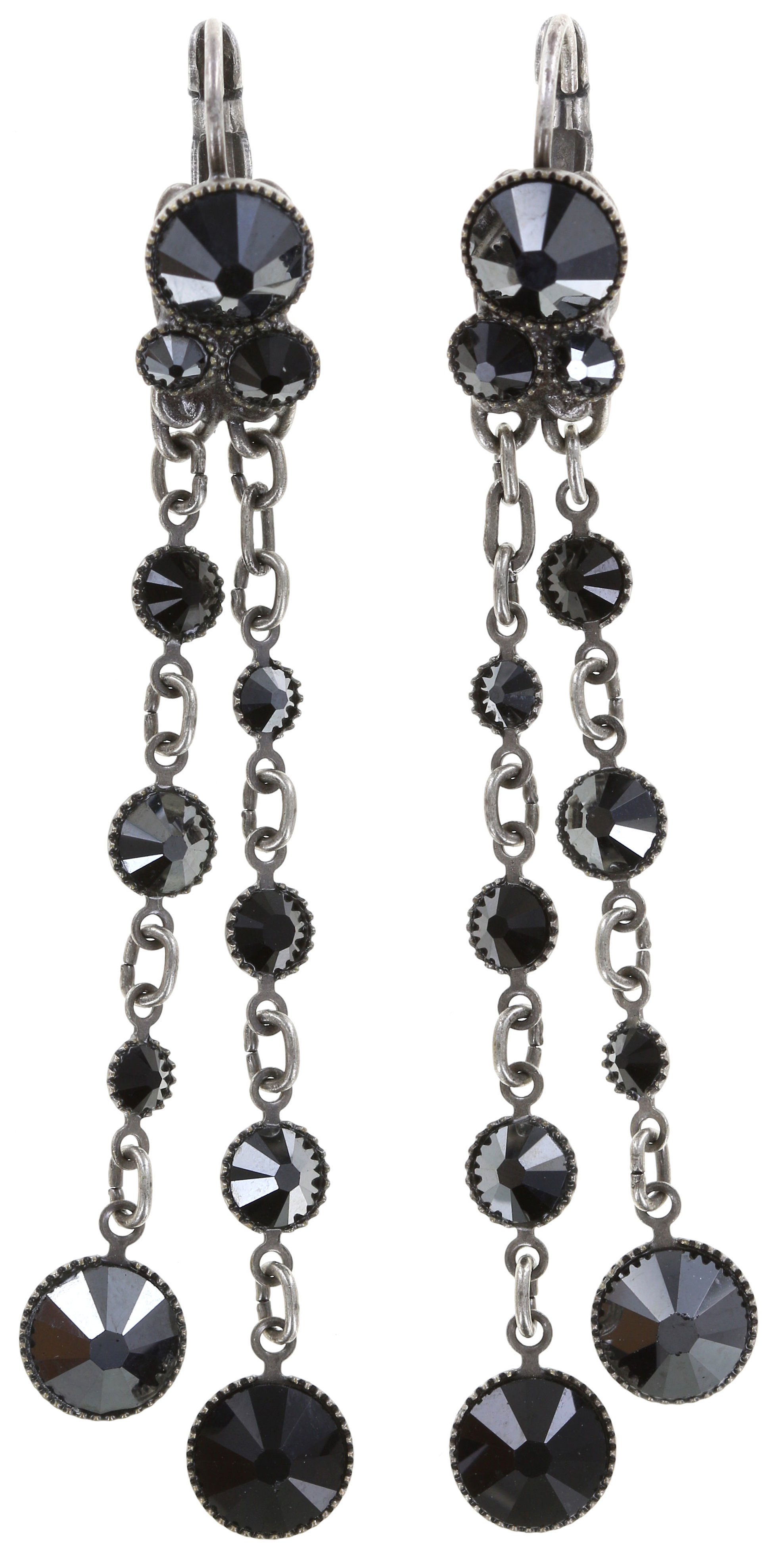 Kép Earring eurowire dangling Waterfalls Black  