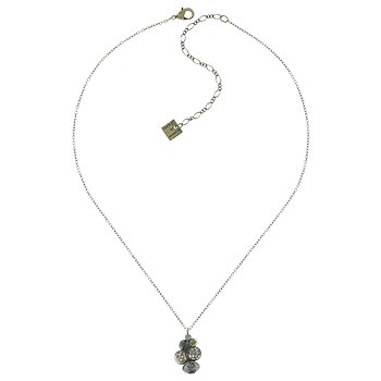 Bild für Halskette mit Anhänger Petit Glamour grau / grün  
