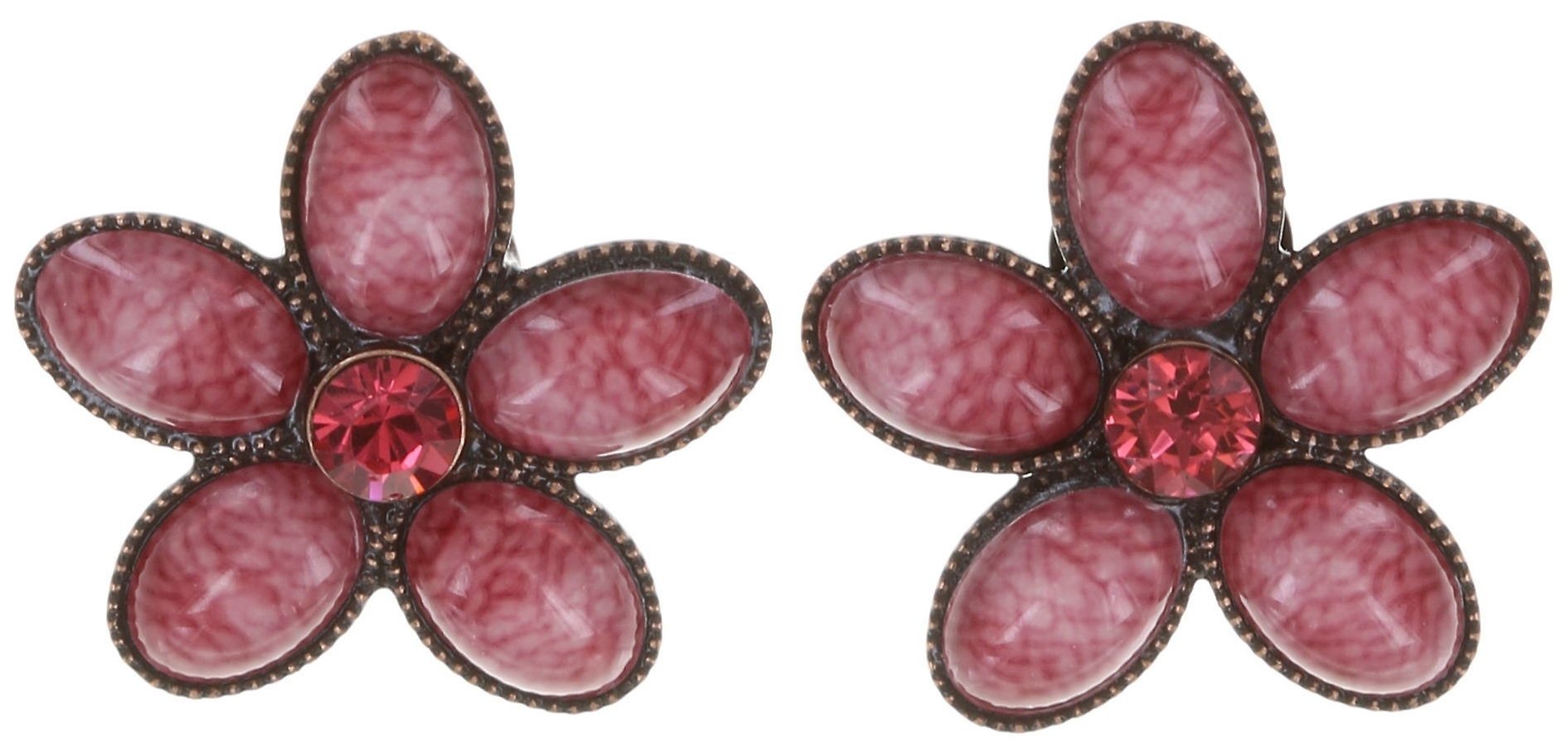 image for Earring Stud Ovaly Pink indian pink small