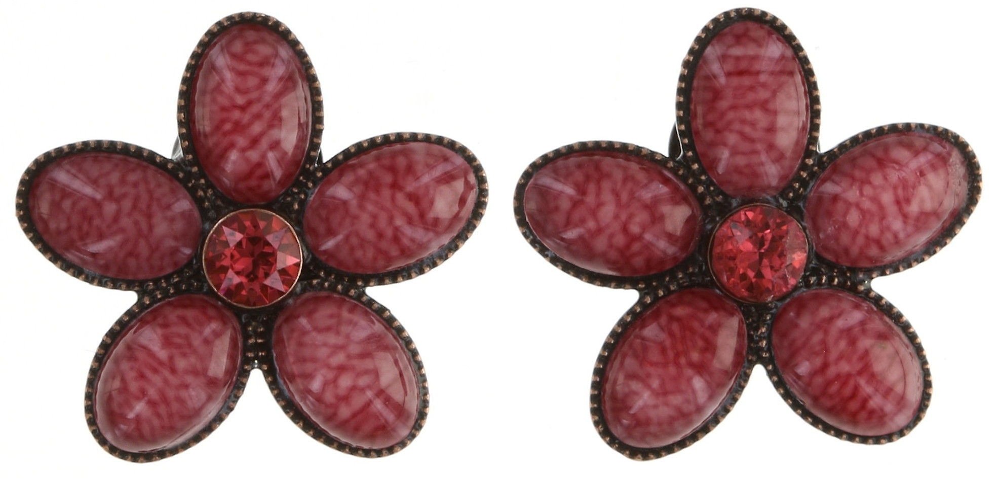 image for Earring Stud Ovaly Pink indian pink small
