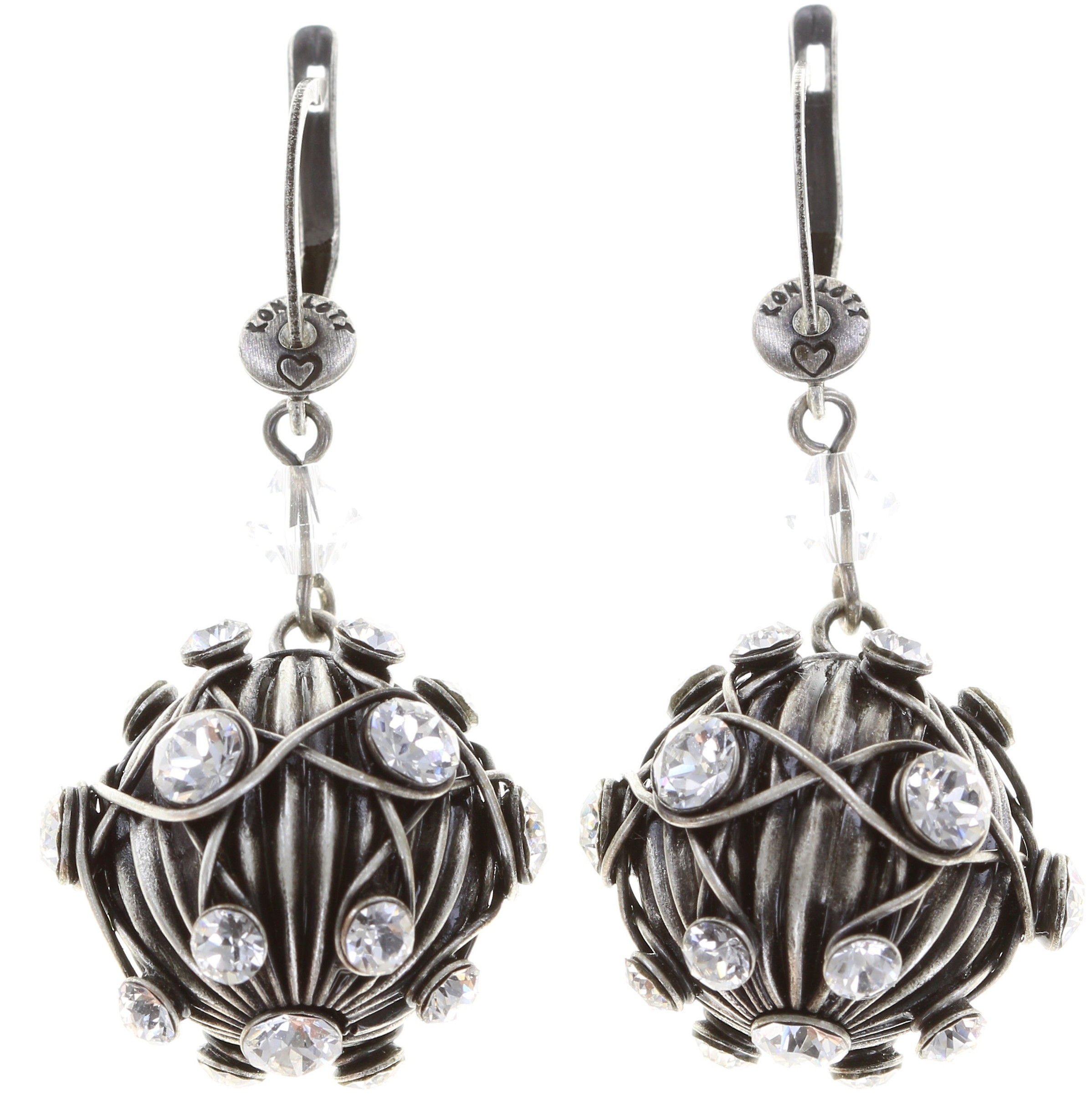 image pour Boucles d'oreilles pendantes Oriental Architecture Blanc  