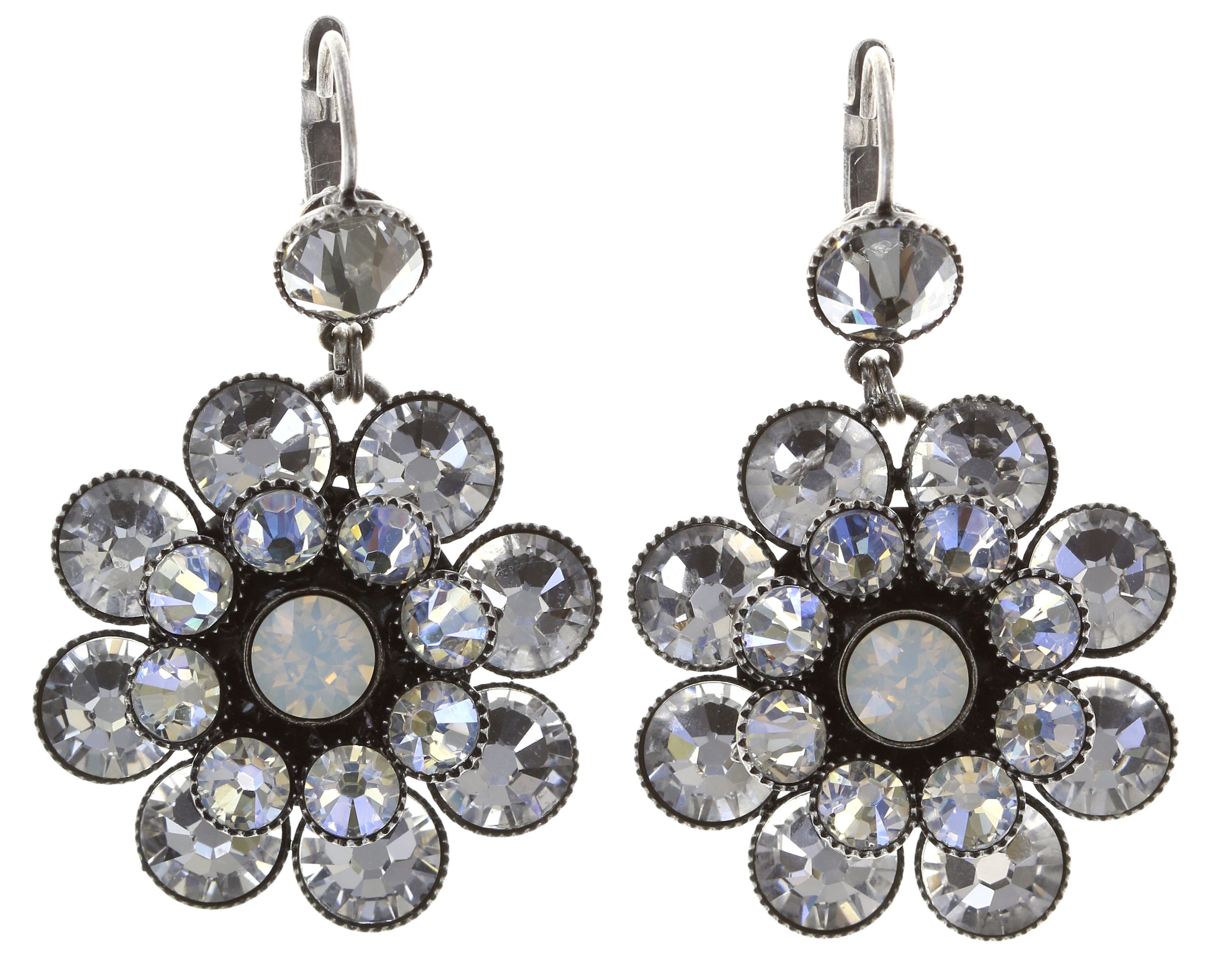 image for Earring Eurowire Dangling Lost Garden White  