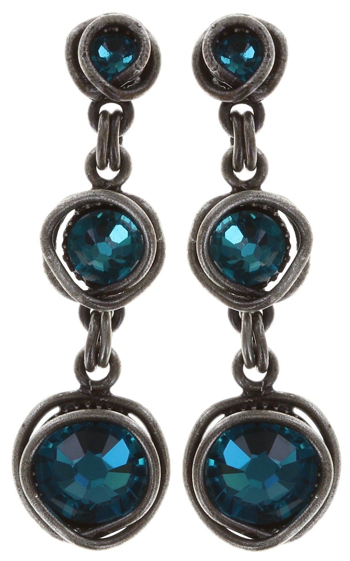 image pour Clou d'oreille pendant Sparkle Twist Bleu / Vert indicolite 