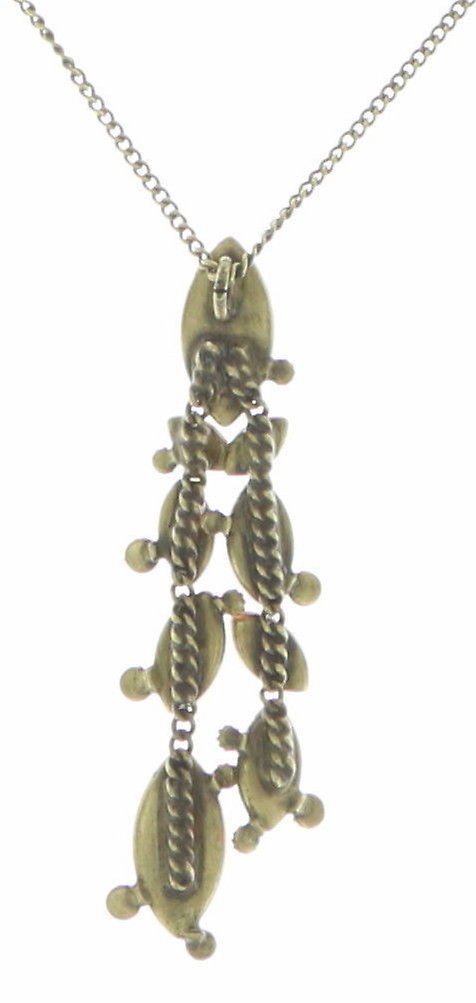 image for Necklace pendant Dance with Navette Coralline  