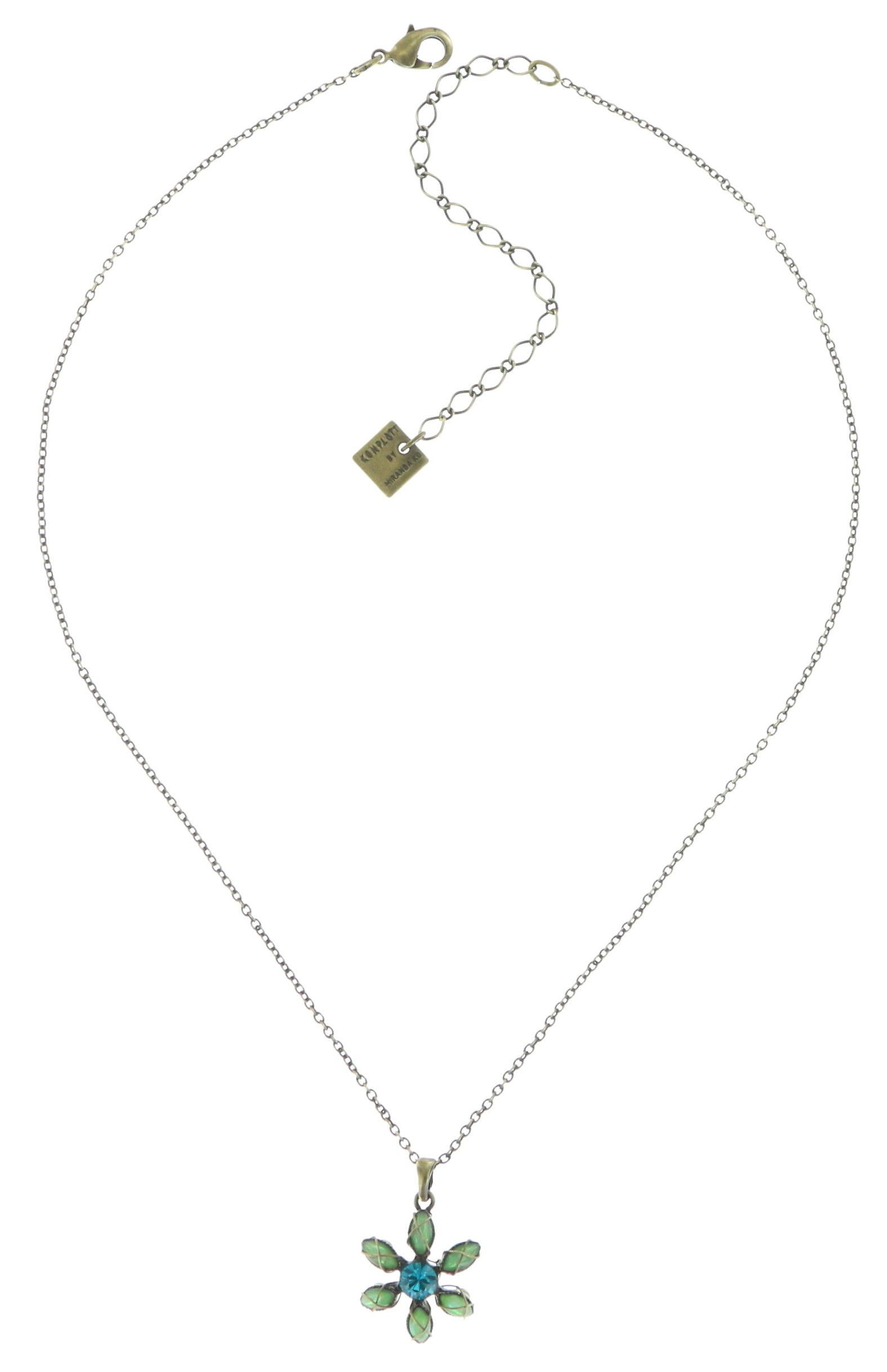 image pour Collier pendant Psychodahlia Bleu / Vert  smallest