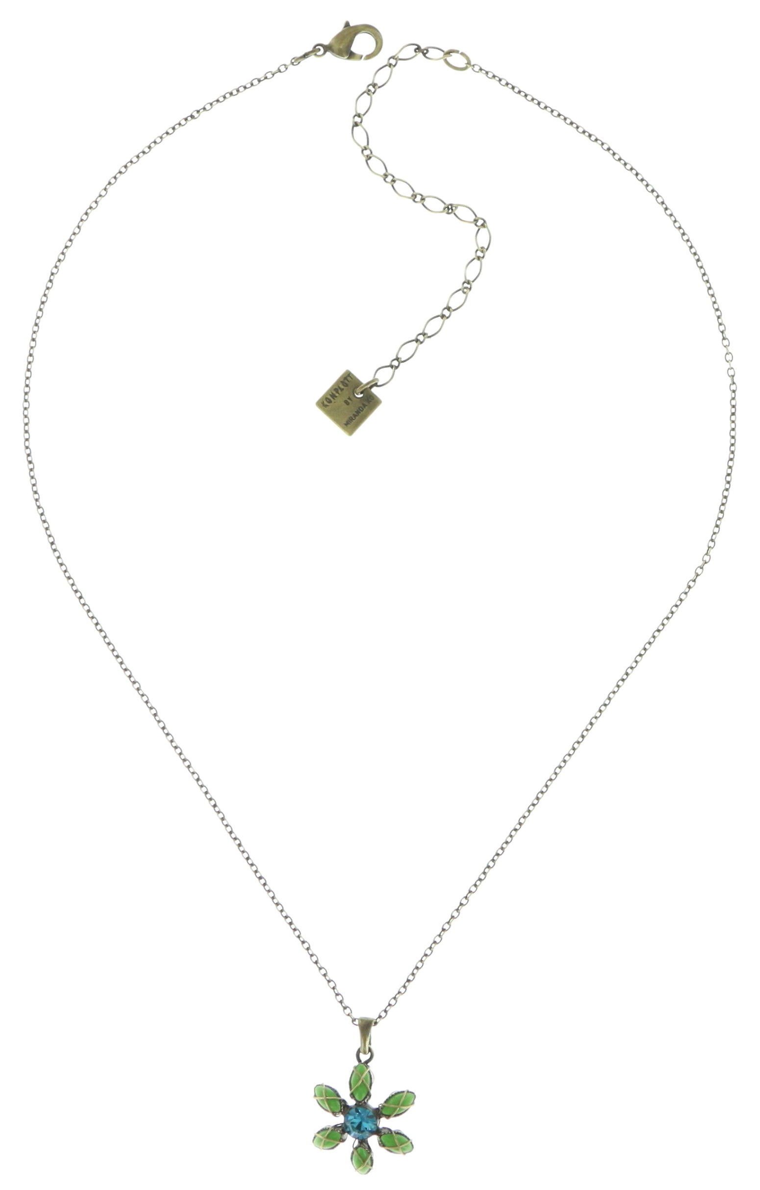 image pour Collier pendant Psychodahlia Bleu / Vert  smallest