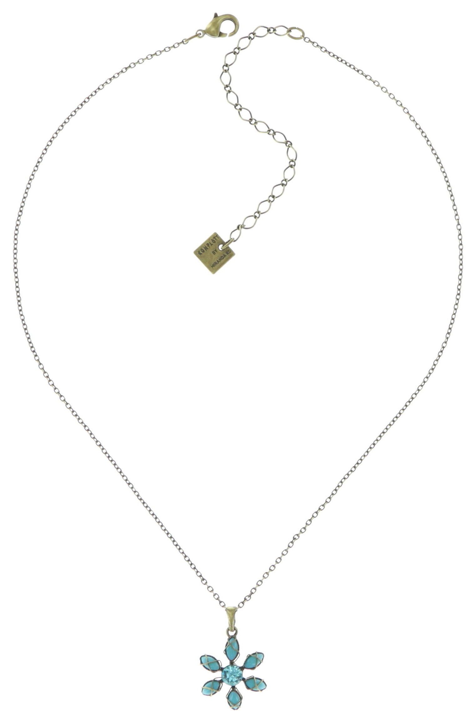 image for Necklace Pendant Psychodahlia Blue  smallest