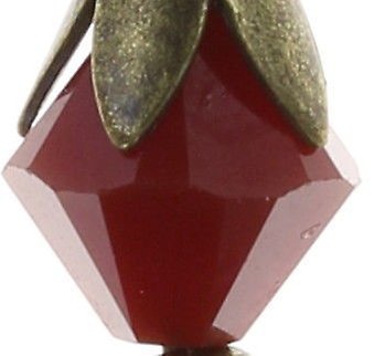 image pour Boucles d'oreilles pendantes Queen of Elves Noir / Rouge  