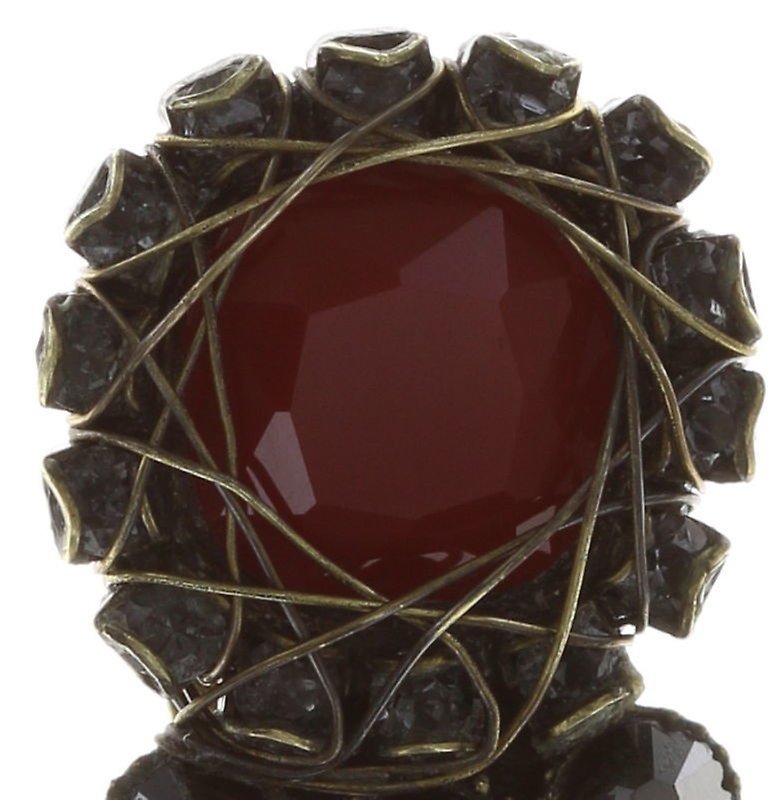 Kép Earring clip Queen of Elves Black / Red  