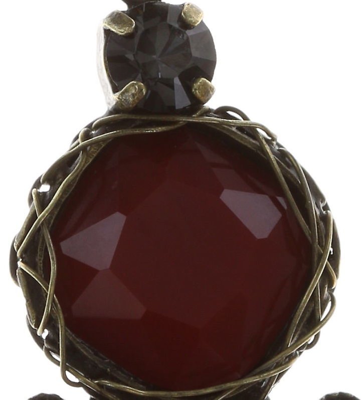 image for Earring Stud Dangling Queen of Elves Black / Red  