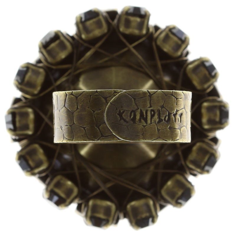 image pour Anneau Queen of Elves Noir / Rouge  25 mm