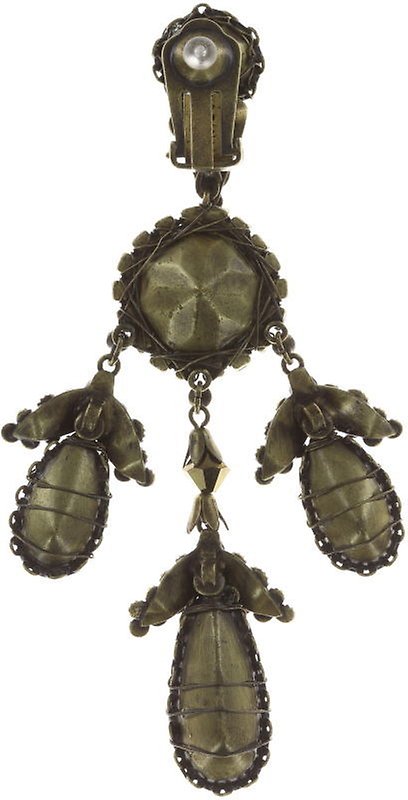 image pour Boucle d'oreille Clip pendante Queen of Elves Marron  