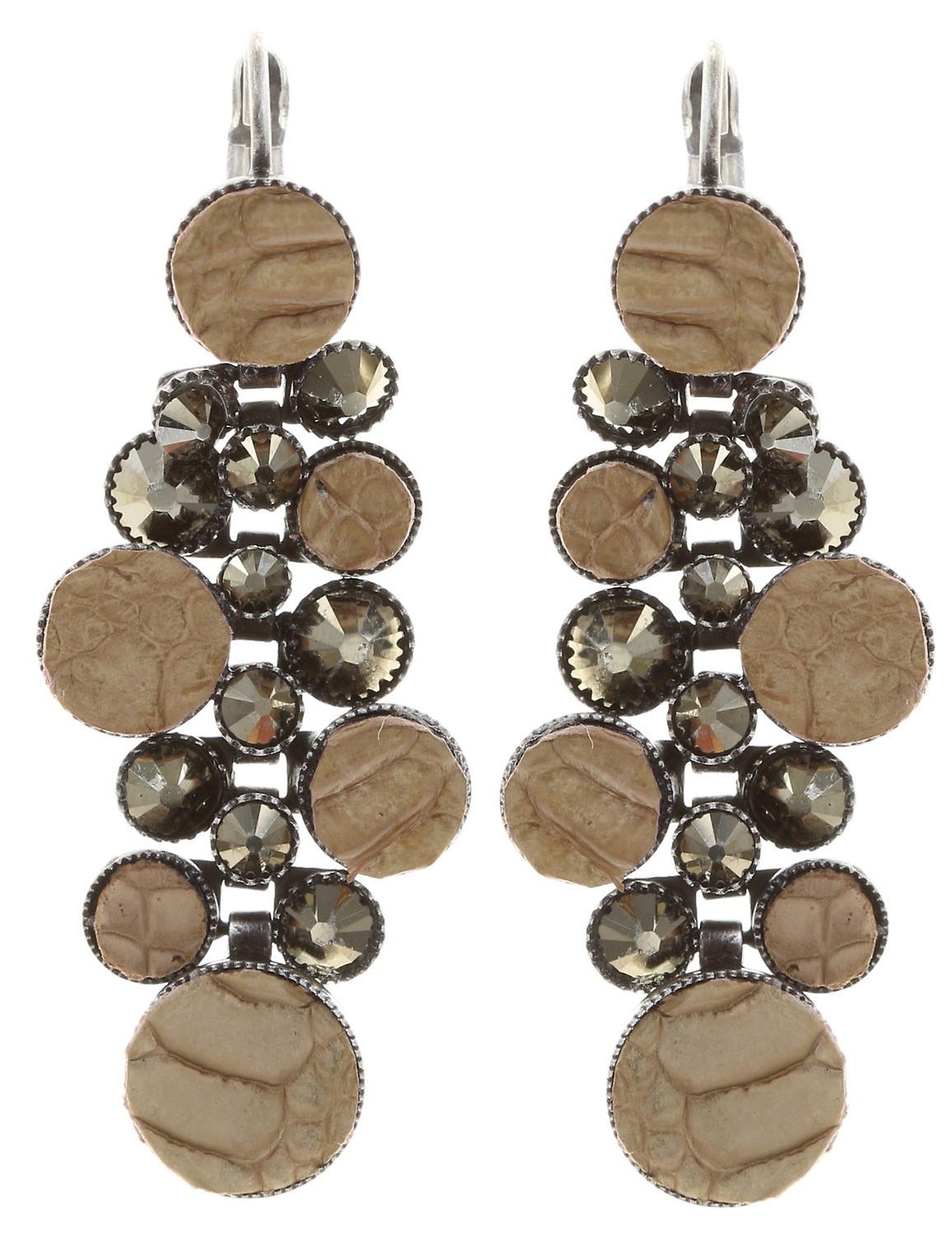 image for Earring Eurowire Dangling Planet River Brown  