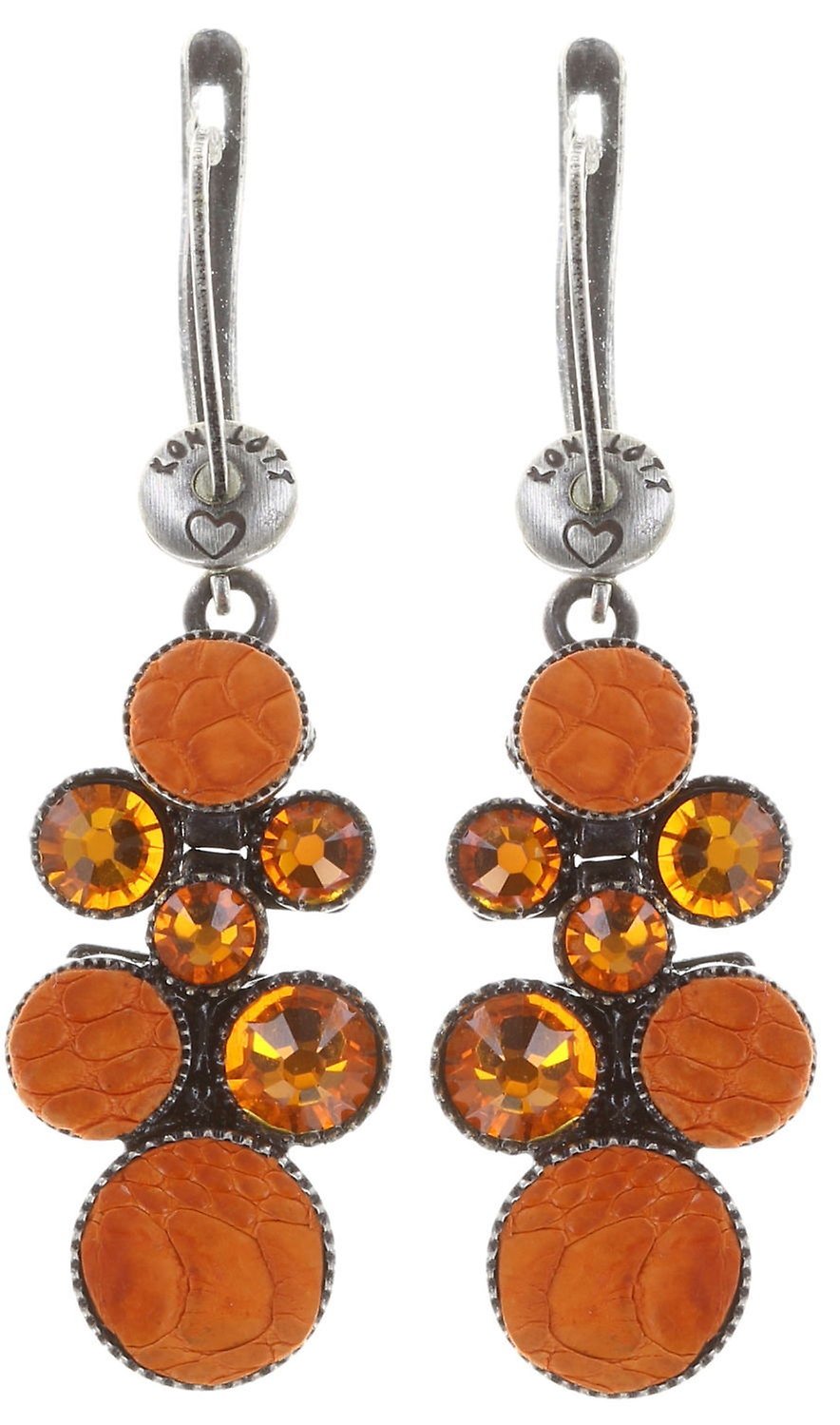 image for Earring Dangling Planet River Orange  