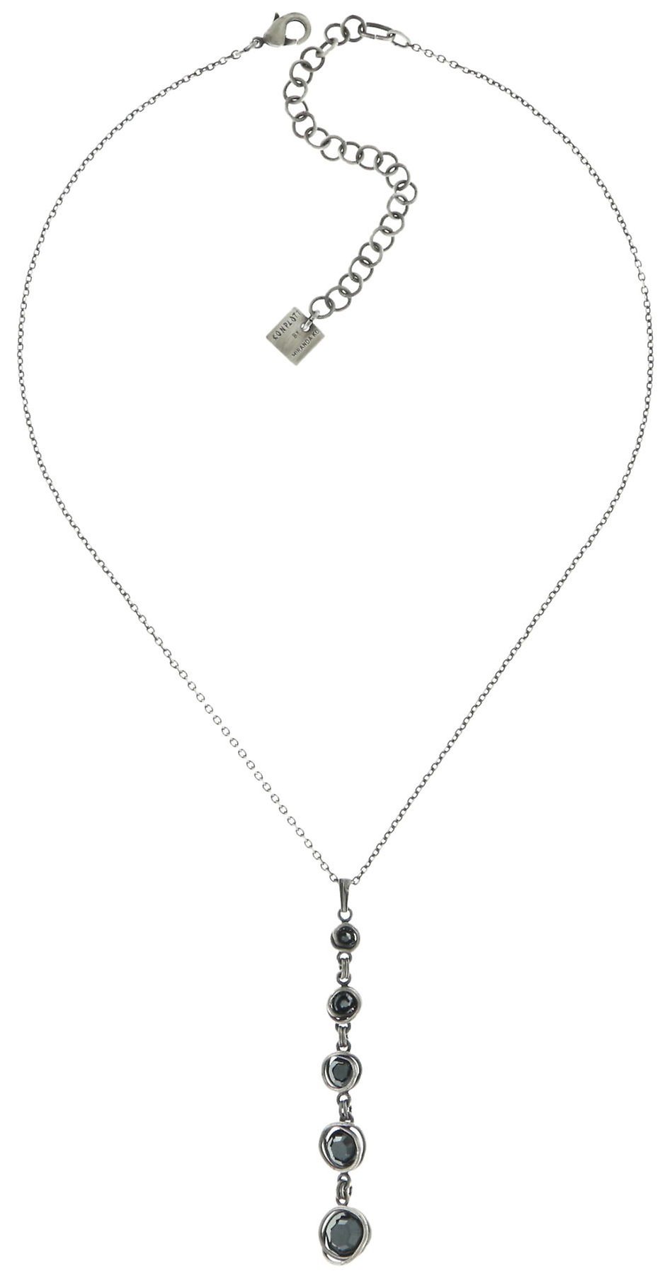 Bild für Halskette mit Anhänger Sparkle Twist Schwarz Jet hematit 