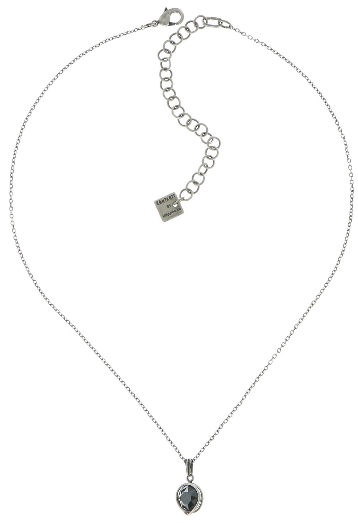 image for Necklace Pendant Sparkle Twist Black jet hematite 