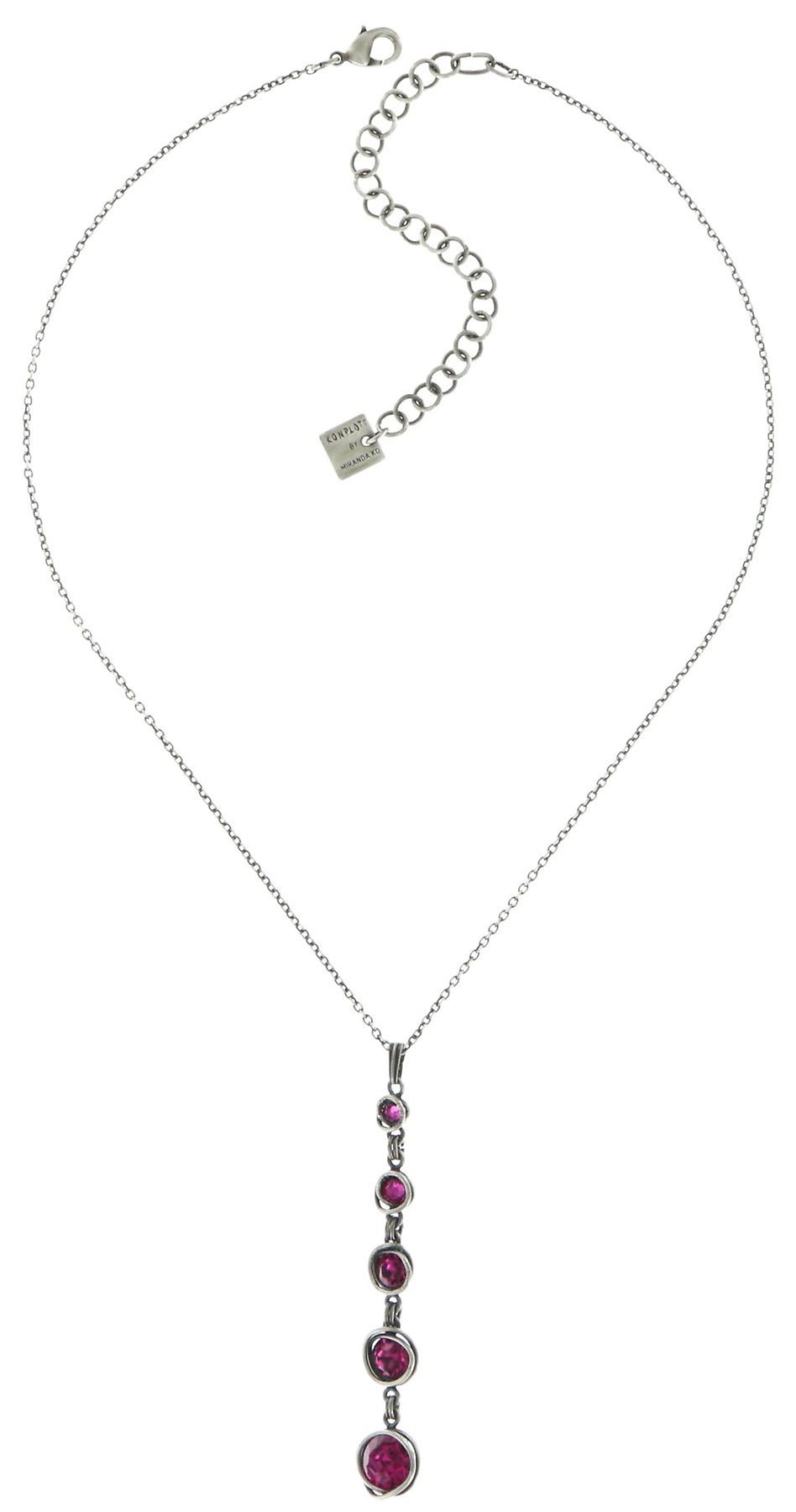 image pour Collier pendant Sparkle Twist Rose Foncé fuchsia 