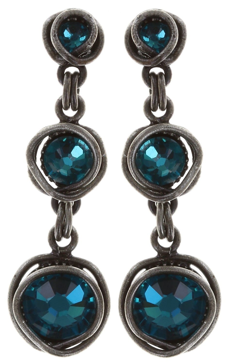 Bild für Ohrstecker baumelnd Sparkle Twist Blau / Grün Indikolit 