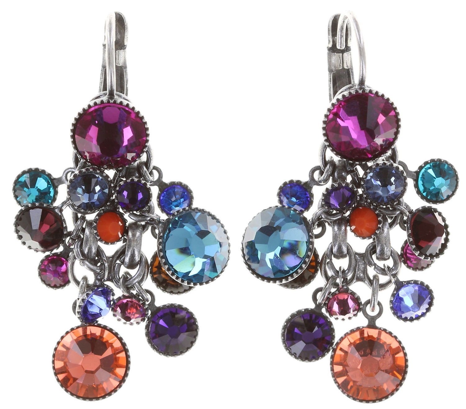 image for Earring eurowire dangling Waterfalls Strong Multi  