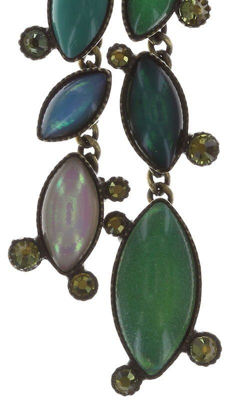 image for Earring Dangling Dance with Navette Green  