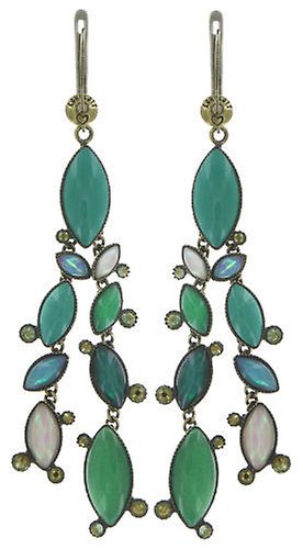 image pour Boucles d'oreilles pendantes Dance with Navette Vert  