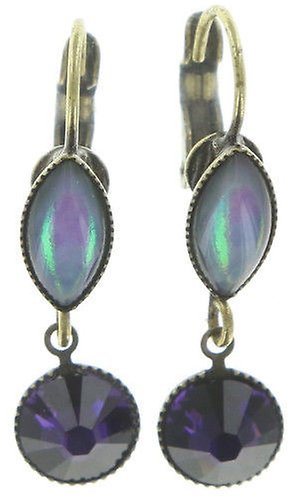 image pour Boucles d'oreilles Eurowire pendantes Dance with Navette Lila  