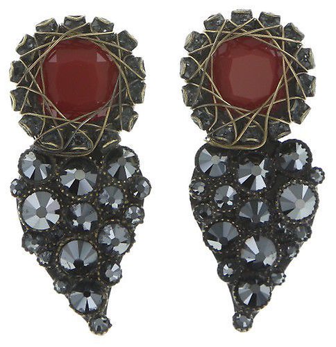 Kép Earring clip Queen of Elves Black / Red  