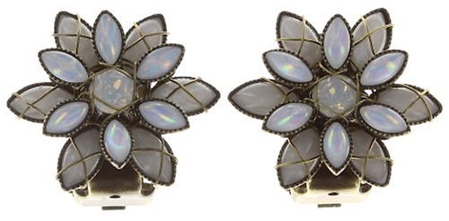 image pour Boucles d'oreilles Clip Psychodahlia Blanc  extra small