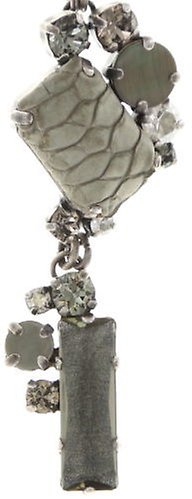 image for Earring Clip Dangling To Katharine With Love Grey  