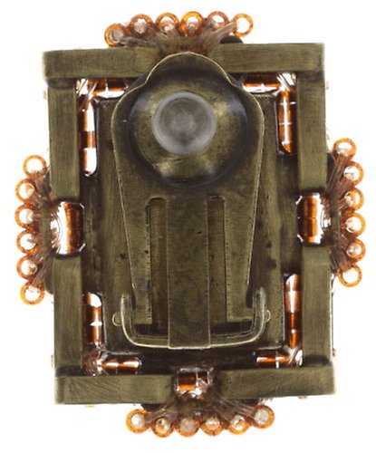 image for Earring Clip African Glam Brown / Lila  