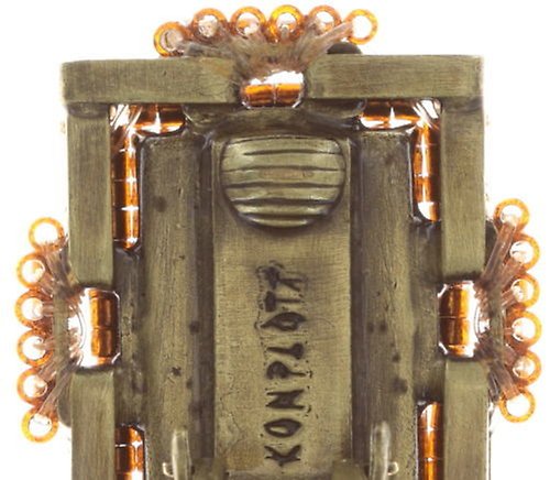 image for Earring Clip African Glam Brown / Lila  