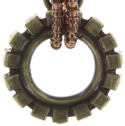 Kép Earring stud dangling African Glam Red  