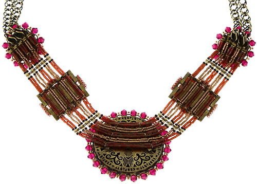 image pour Collier African Glam Rouge  