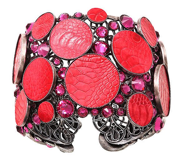image for Bracelet bangle Planet River Red / Pink  