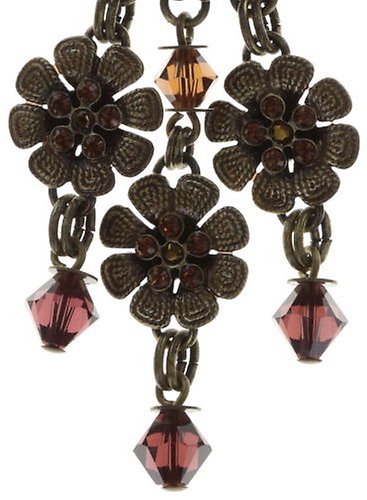 image for Earring Stud Dangling Eternal Glory Brown / Red  