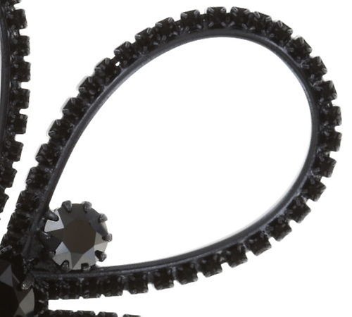 image for Brooch Cathedral Flower Black  